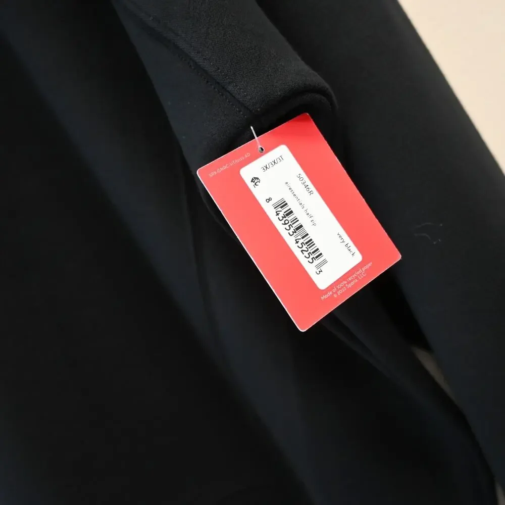 Spanx Very Black Airessentials Half Zip Pull-Over Sweater Size 3x 50346R - Picture 4 of 5